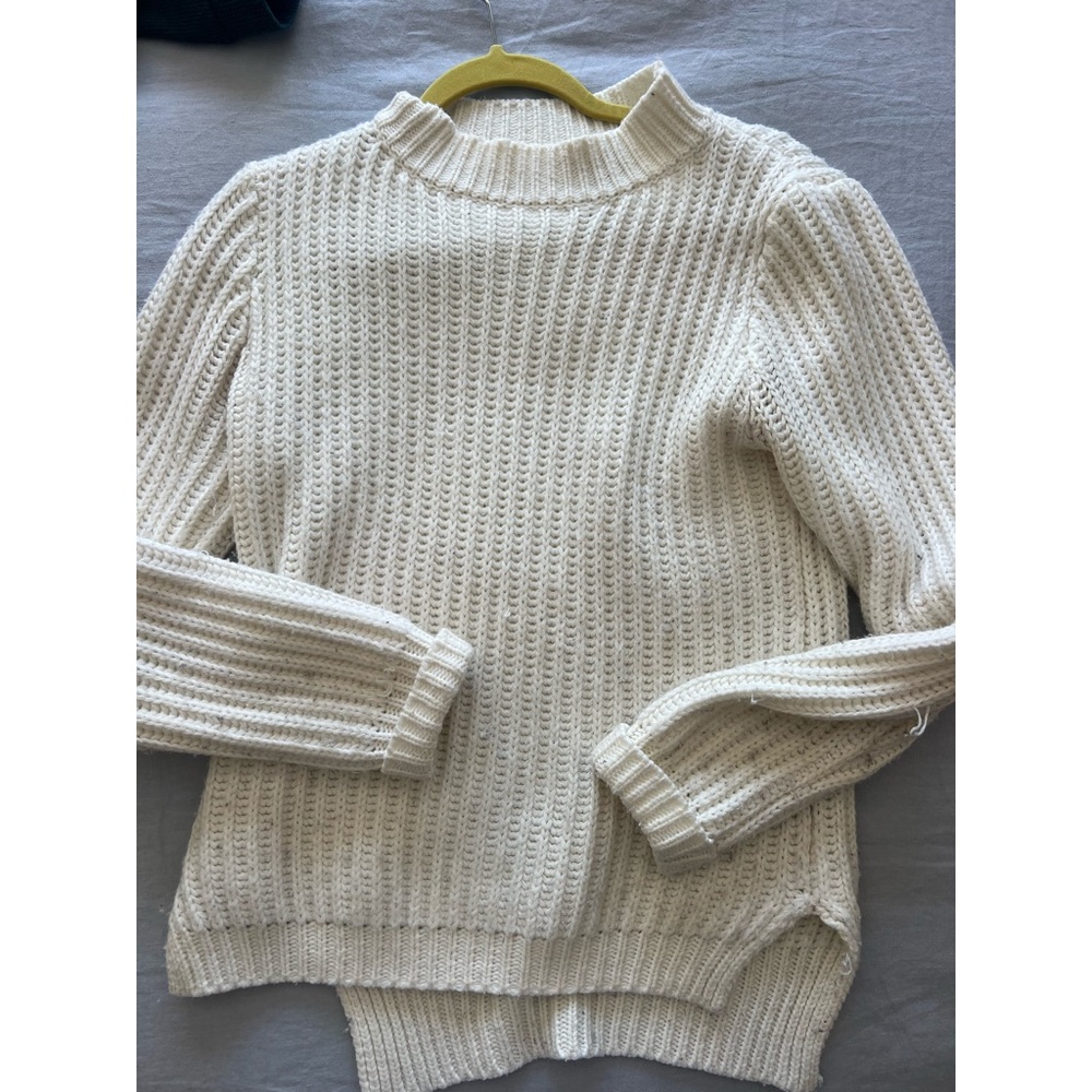 Cozy White Knit Sweater